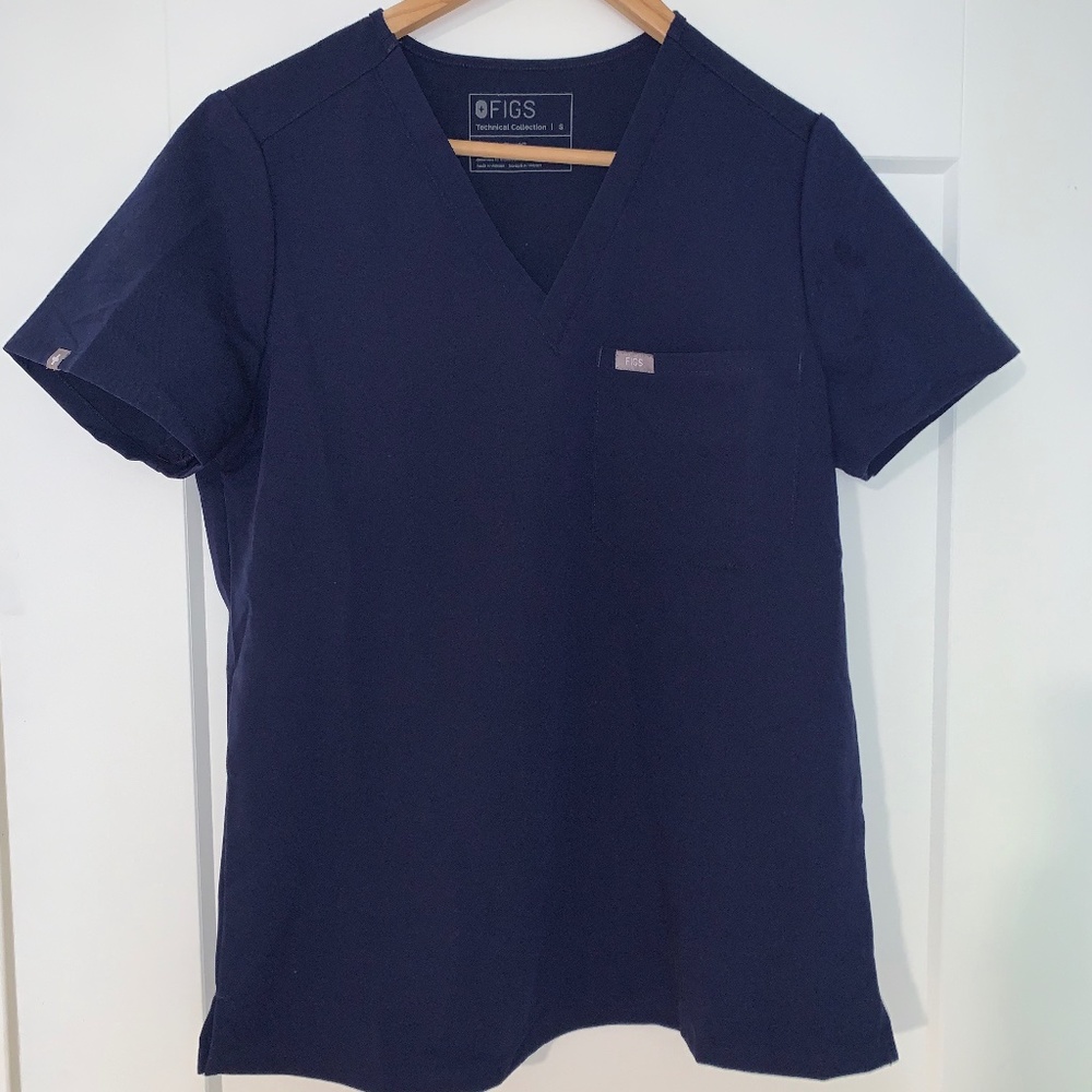 Figs Scrub Top - CATARINA (size: small,Color: Navy